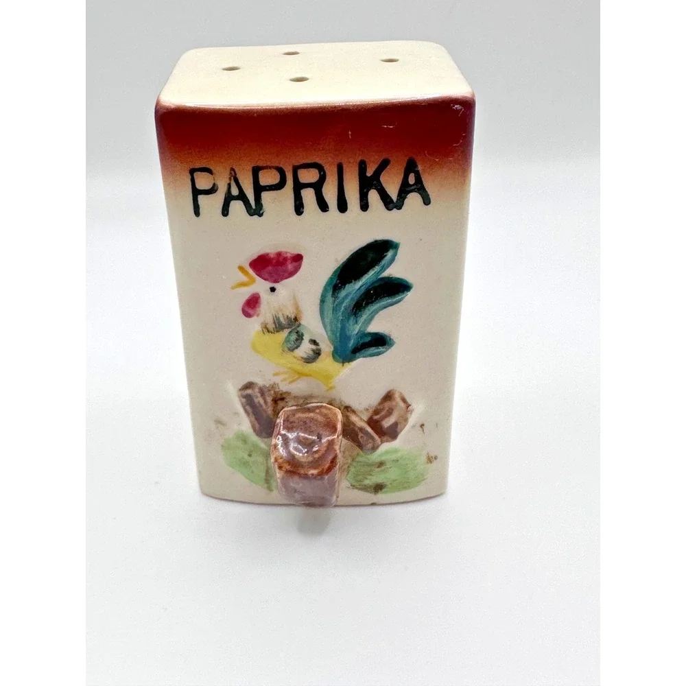 Vintage‎ Ceramic Rooster Spice Jar Paprika Replacement